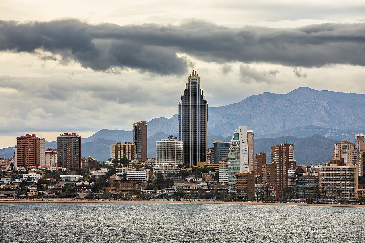 Benidorm skyline and seafront